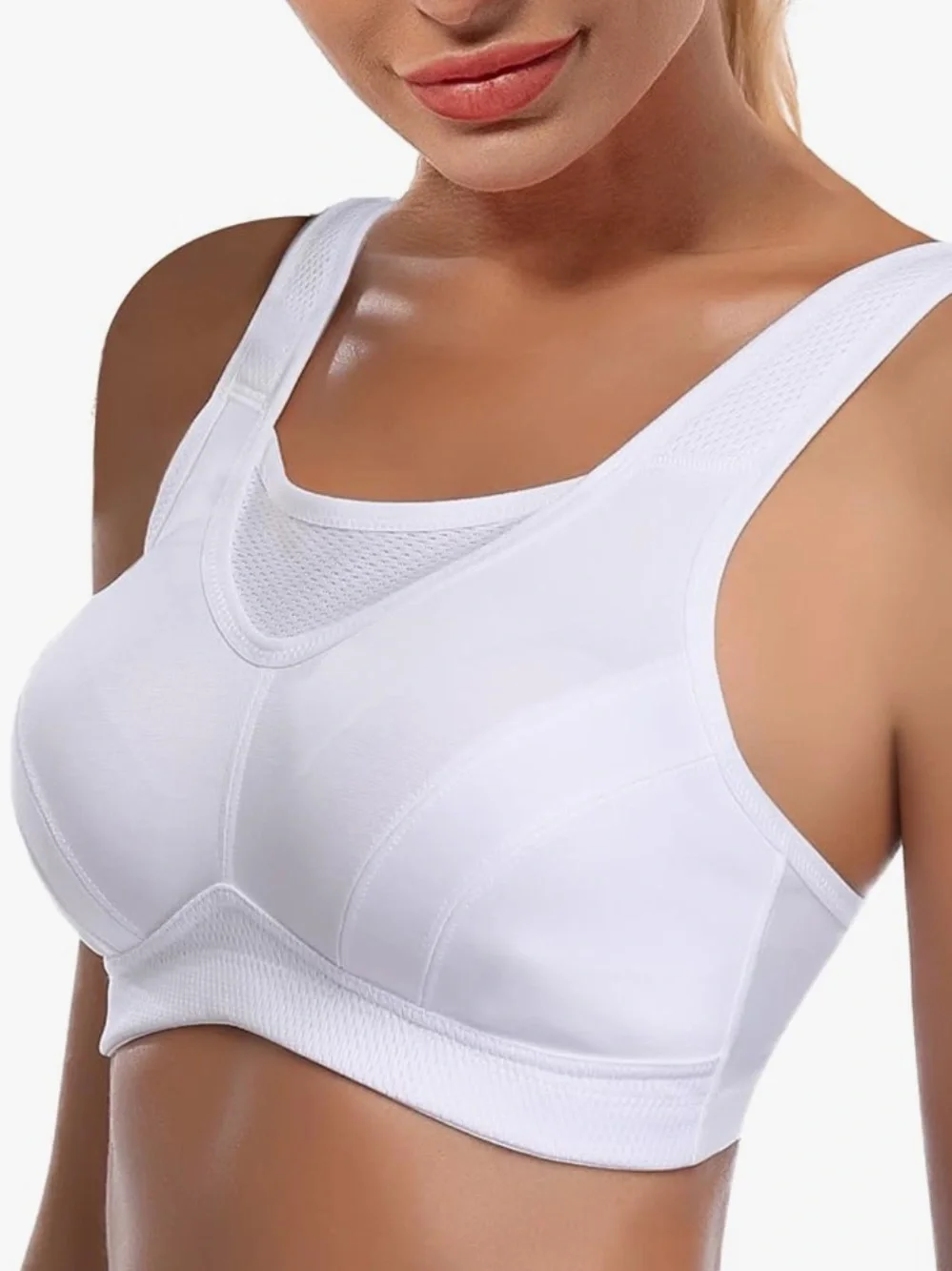 Women's Sports Bra High Impact Large Bust Full Coverage Workout Bras Adjustable